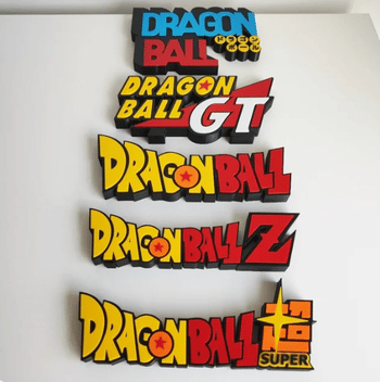 Letreros Dragon Ball colección en 3D