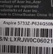 Get Acer Sspire 5733z 