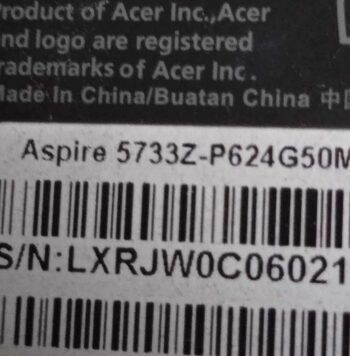 Get Acer Sspire 5733z 