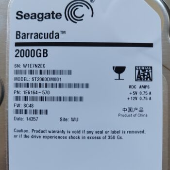 Seagate Barracuda St2000dm001 2 Tb 3.5 Internal Hard Drive - Sata - 7200 RPM - 64 Mb Buffer