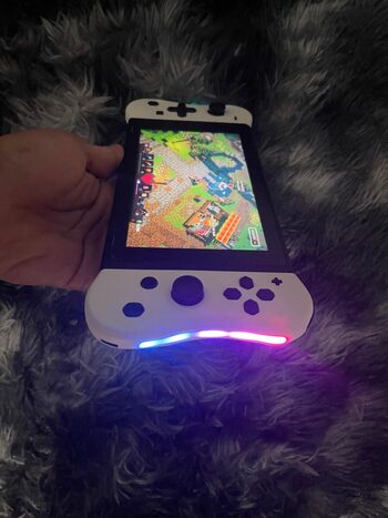 Get Mandos Switch Blancos Joycons Lus Led Nuevos