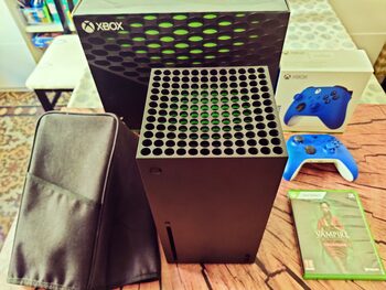 Xbox Series X, Black, 1TB + Juego + Mando Azul + Funda