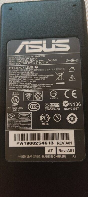 ASUS AC LAPTOP CHARGER PA-1900-24