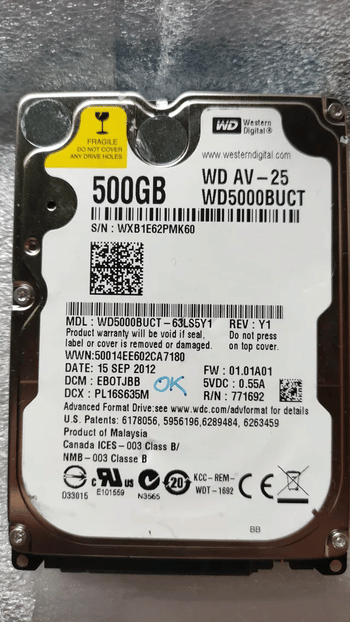 Western Digital AV-25 500 GB HDD Storage