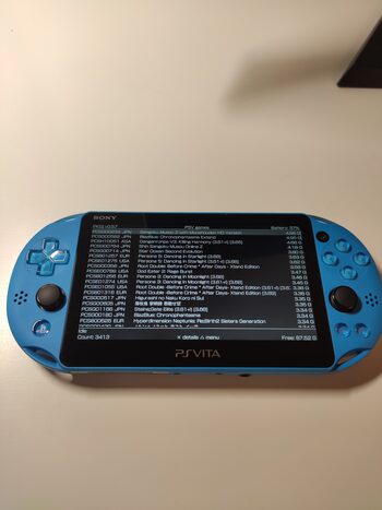 Get PS Vita Slim, Neon Blue, SD2VITA 128GB + VITA 64GB