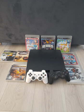 Playstation 3 slim + žaidimai