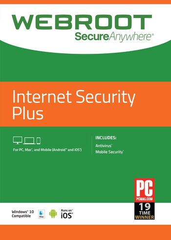 Webroot SecureAnywhere Internet Security Plus 3 Devices 1 Year Key GLOBAL