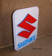 Suzuki escudo moto cartel letrero impreso en relieve 3D