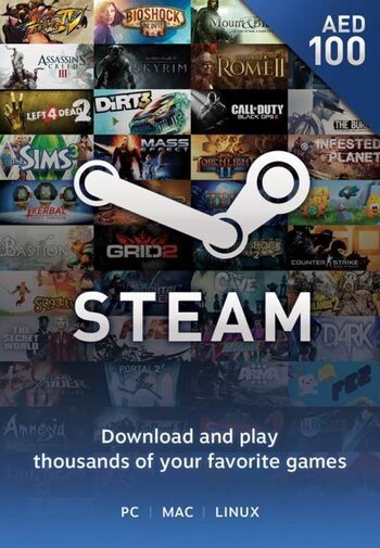 Steam Wallet Gift Card 100 AED Steam Key UNITED ARAB EMIRATES