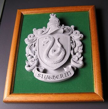 Harry Potter escudo familia Slytherin enmarcado impreso en 3D