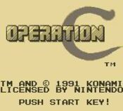 Operation C Game Boy