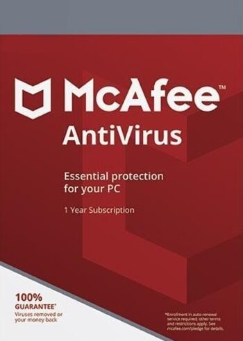 McAfee AntiVirus 1 Appareil 3 Ans Clé McAfee GLOBAL