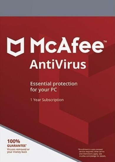 E-shop McAfee AntiVirus 1 Device 3 Years McAfee Key GLOBAL