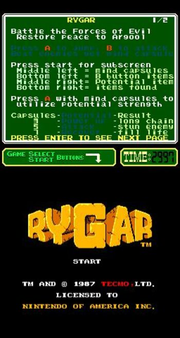 Rygar (1987) NES