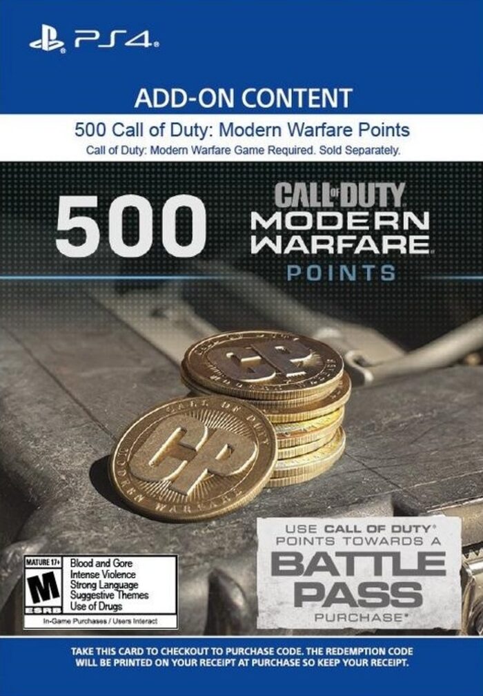 Buy 500 Call of Duty points PSN key cheaper