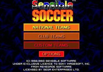 Sensible Soccer SEGA Mega Drive