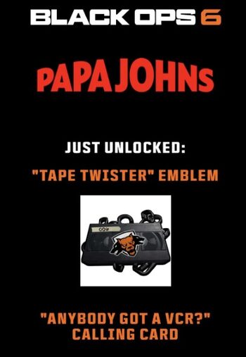 Call of duty Black Ops 6 - Papa Johns - 3 In-Game Item Bundle (DLC) (PS4/PS5/XBOX ONE/XBOX SERIES X/PC) Official Website Key GLOBAL