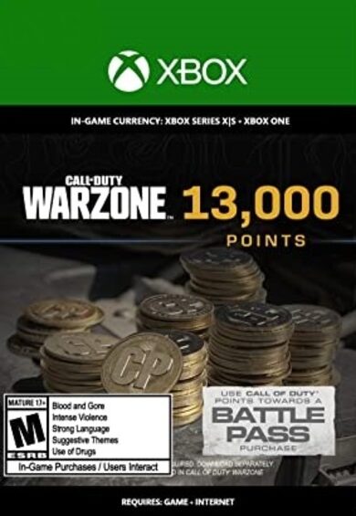 E-shop 13,000 Call of Duty: Warzone Points XBOX LIVE Key GLOBAL