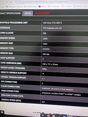 ECS GeForce GTX 560 Ti 1 GB PCIe x16 GPU