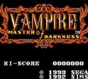 Vampire: Master of Darkness SEGA Master System