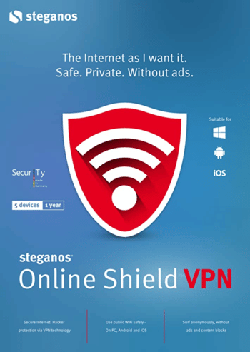 Steganos VPN Online Shield 1 Device 1 Year Key GLOBAL