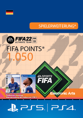 FIFA 22 - 1050 FUT Points (PS4/PS5) Código de PSN GERMANY