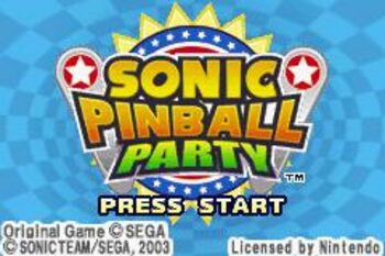 Sonic Pinball Party Game Boy Advance