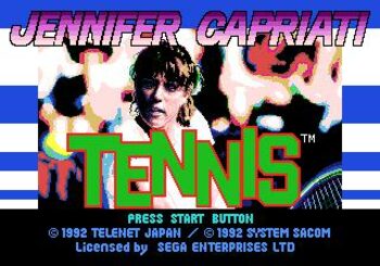 Jennifer Capriati Tennis SEGA Mega Drive