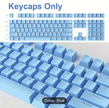 Naujas 104vnt Blue Keycaps Mechaninei Klaveturai ABS