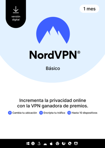 NordVPN Basic - 1 Month - 10 Devices (PC/MAC/Mobile) Premium VPN Software Subscription Key SPAIN