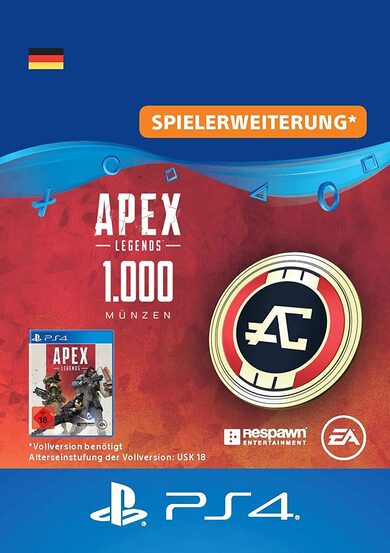 E-shop Apex Legends 1000 Apex Coins (PS4) PSN Key GERMANY