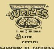 Teenage Mutant Ninja Turtles II: Back from the Sewers Game Boy