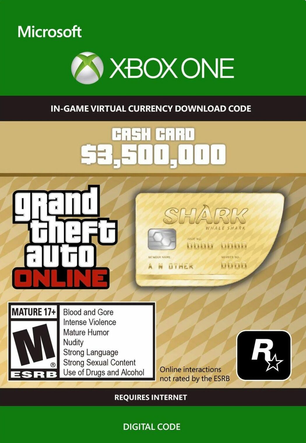 Grand Theft Auto Online Whale Shark Cash Card XBOX LIVE Key EUROPE
