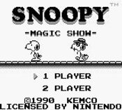 Snoopy's Magic Show Game Boy