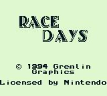 Race Days Game Boy