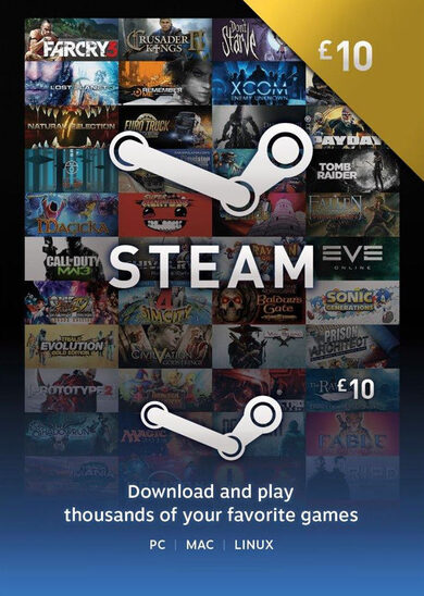 E-shop Steam Wallet Gift Card 10 GBP Steam Key UNITED KINGDOM