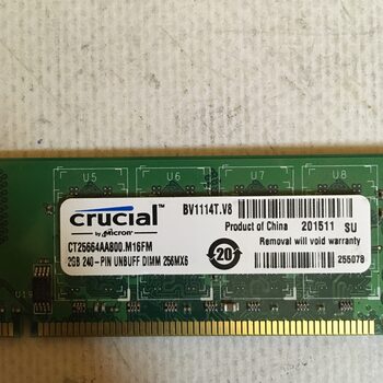 Crucial 2 GB (1 x 2 GB) DDR2-800 Green PC RAM