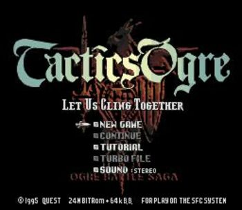 Get TACTICS OGRE: Let Us Cling Together (1995) SNES