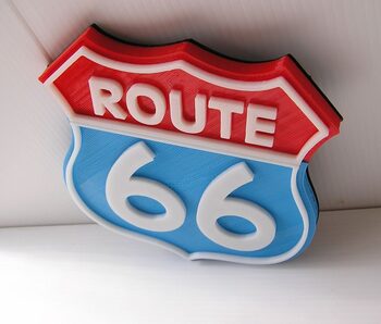 Acheter Escudo Ruta 66 cartel letrero impreso en 3D