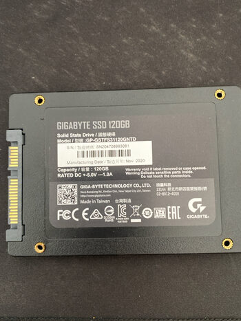 Gigabyte 120 GB SSD Storage