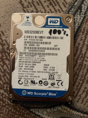 Western Digital WD Blue 320 GB HDD Storage