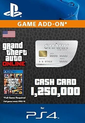 Grand Theft Auto Online: Great White Shark Cash Card (PS4) PSN Key ITALY