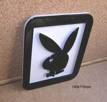 Buy Playboy escudo cartel letrero impreso en relieve 3D