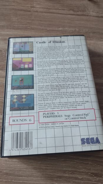 Castle of Illusion Starring Mickey Mouse SEGA Master System for sale