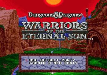 Dungeons & Dragons: Warriors of the Eternal Sun SEGA Mega Drive