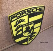 Porsche logotipo letrero cartel impreso en 3D