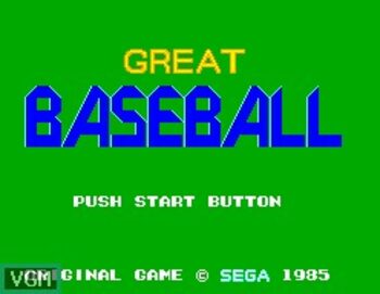 Great Baseball SEGA Master System