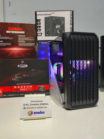 PC Gaming AMD RX 580 8GB, Intel 12 Nucleos, 16GB RAM DDR4, 512GB NVMe SSD, W10