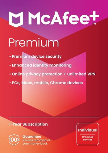 McAfee+ Premium Individual Subscription 1 Year Key GLOBAL