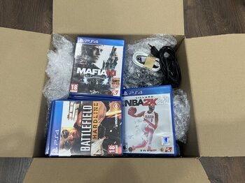 PlayStation 4 Slim, Black, 500GB/2 pultai/10 žaidimu